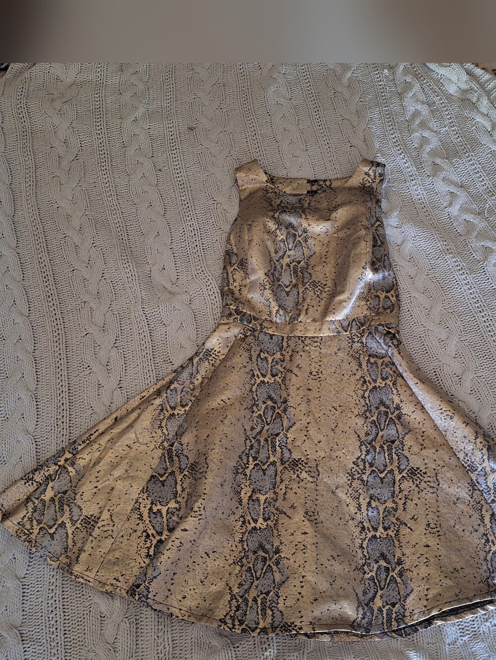 Woman's Fabrik Snake Skin Mini Cocktail Dress Size Medium